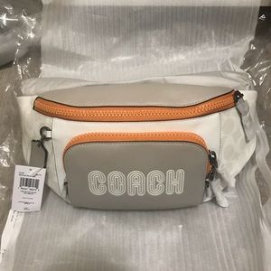 Track Belt Bag In Colorblock Signature Canvas With Coach